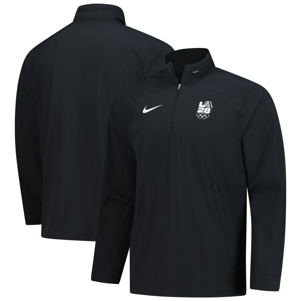 Veste d'entraîneur légère Nike LA28 Summer Olympics à fermeture éclair quart de tour - Noir